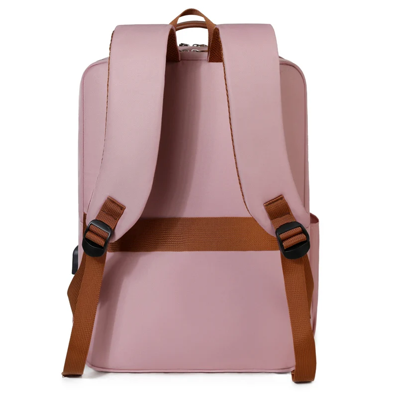 حقيبة ظهر للسفر من توبوشين بلش بينك آند براون متباينة، تصميم واسع متعدد الجيوب، حقيبة نايلون مقاومة للماء لرحلات العمل #5