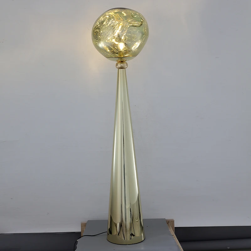 

Modern Antique Balloon Standing Lamp Metal Frame with Glass Cover for Indoor Home Decor Corner Floor Lamp for Living Room