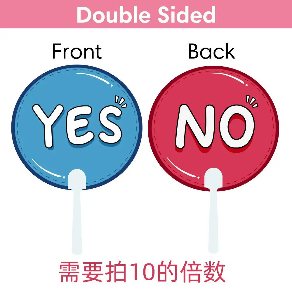 10 Pcs Opponent Sign Plastic Voting Paddles Students Teaching Aids Classroom Management Tools Yes No Polling Student