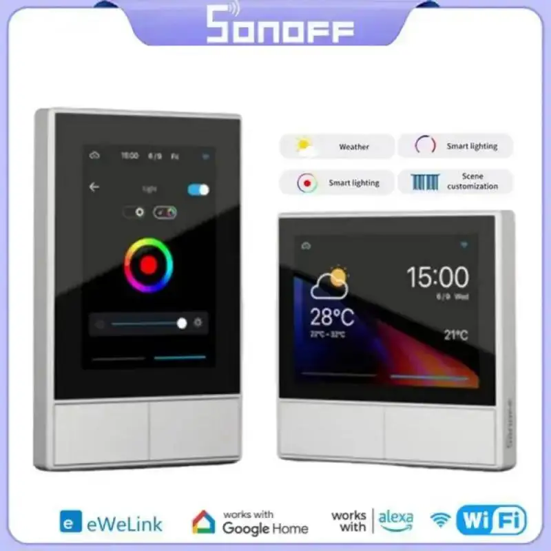 

SONOFF NS панель Smart Scene настенный выключатель ЕС/США Wifi Smlart термостат дисплей переключатель App управление с Ewelink Alexa Google Home