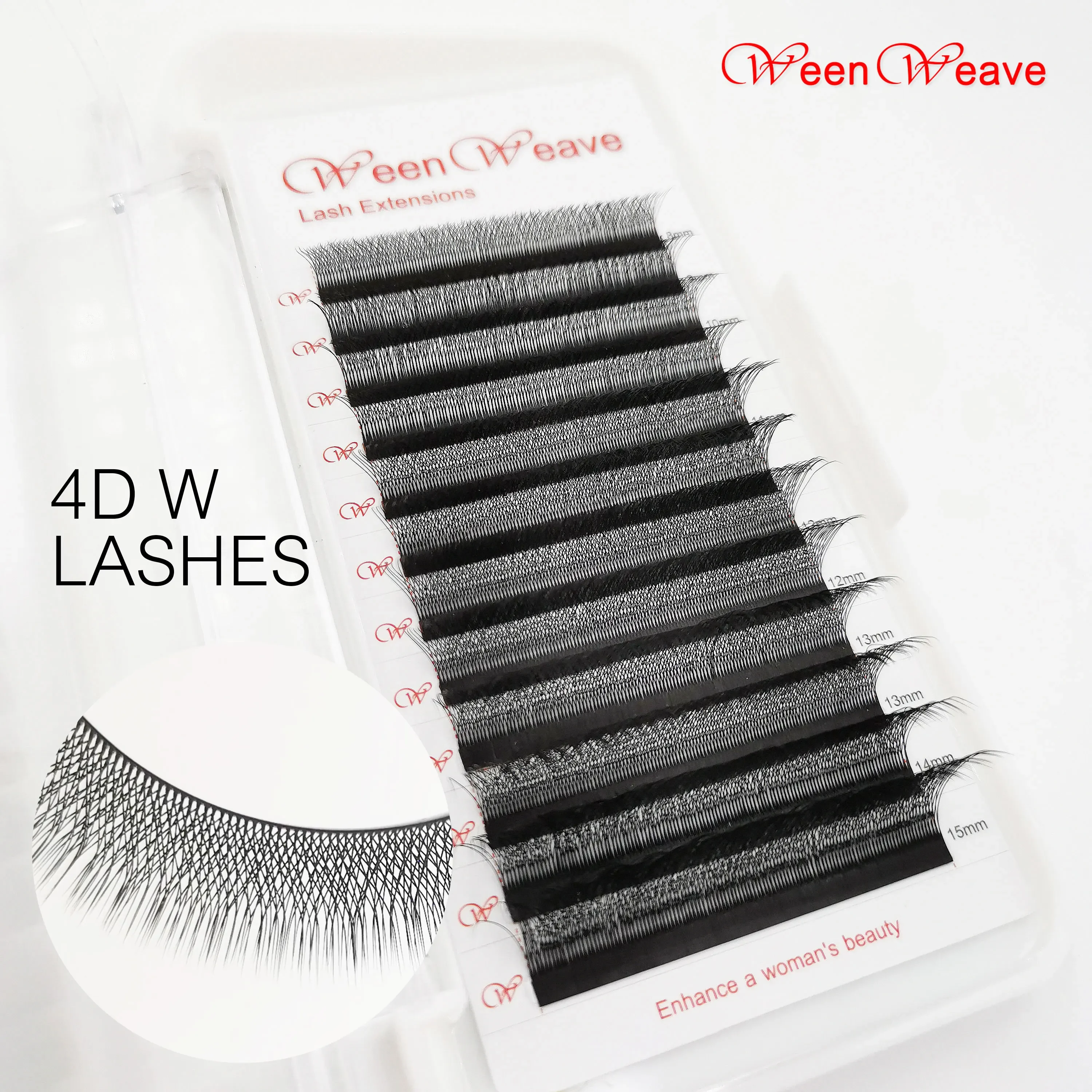 WeenWeave 4D W Shape Eyelash Extension 4D Premade Volume Fans W Style False Eyelashes Natural Makeup Tools