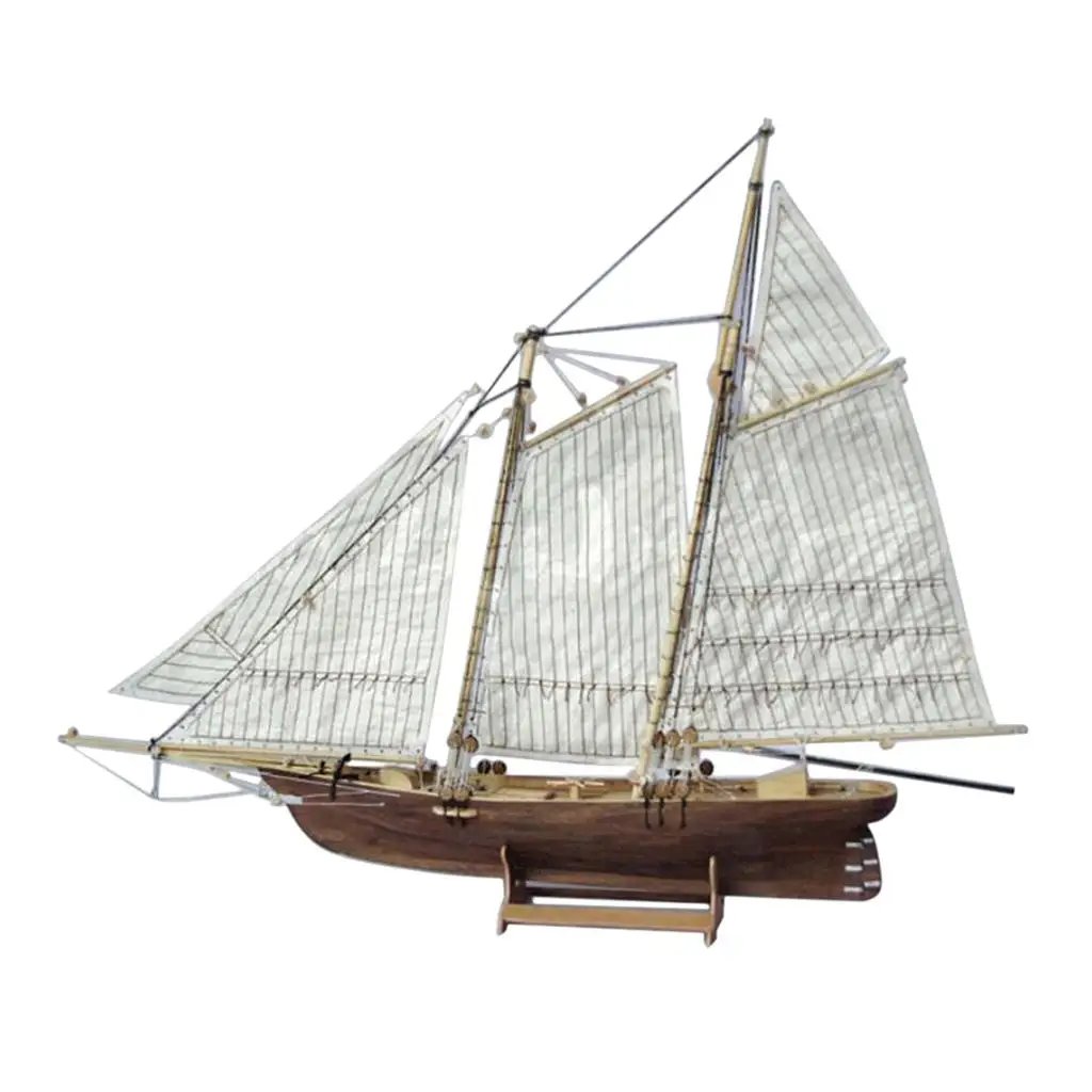 

Sailboat Ship Unassembled Kit, Build Your Own Wooden Model Boat 410x60mm
