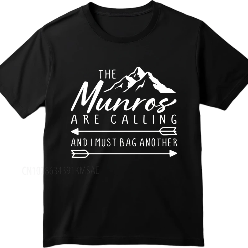 Camiseta de verano de talla grande para mujer, camiseta de manga corta con cuello redondo de Rock, camiseta de algodón para hombre, los Munros están llamando y devo bolsa