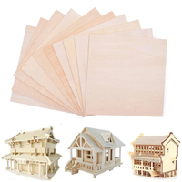 10 Pack Unfinished Wood Sheets,Balsa Wood Thin Wood Board For House Aircraft Ship Boat Arts And Crafts,DIY Ornaments