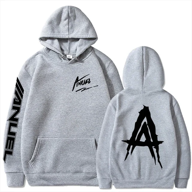 Autumn Wool Unisex Hoodie Anuel AA Real Hasta La Muerte Printed Sweatshirt Streetwear Rapper Loose Pullover Casual Hooded Top