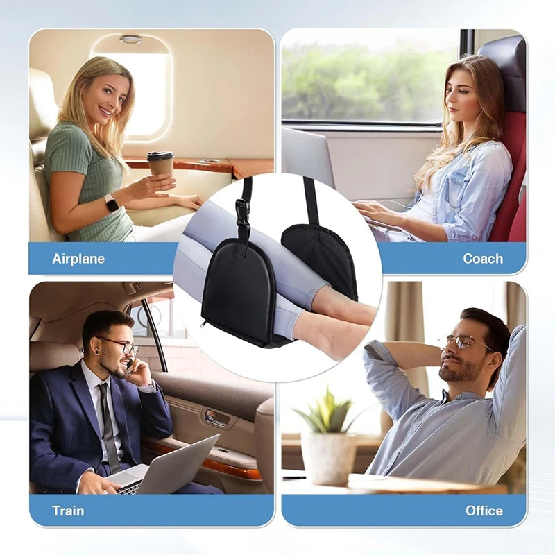 ABAE-เท้าผ่อนคลายเปลญวนปรับเครื่องบินเปลญวนเท้าสําหรับ Office Travel ผ่อนคลายภายใต้โต๊ะพักผ่อนเปลญวนเท้า