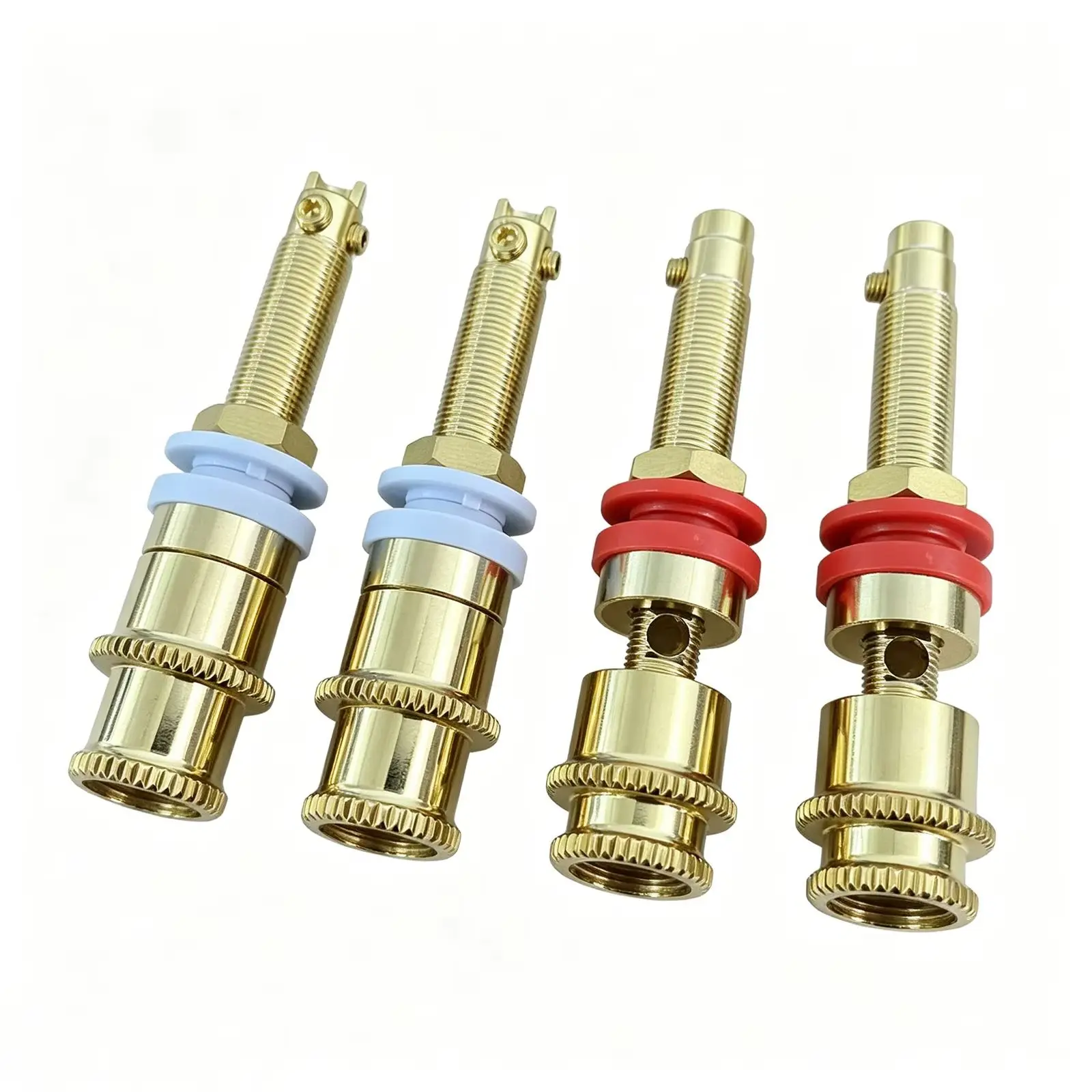 Speaker Binding Post 24k Gold Plated Banana Jack Socket double screw locked Connector Audio Amplifier Terminal