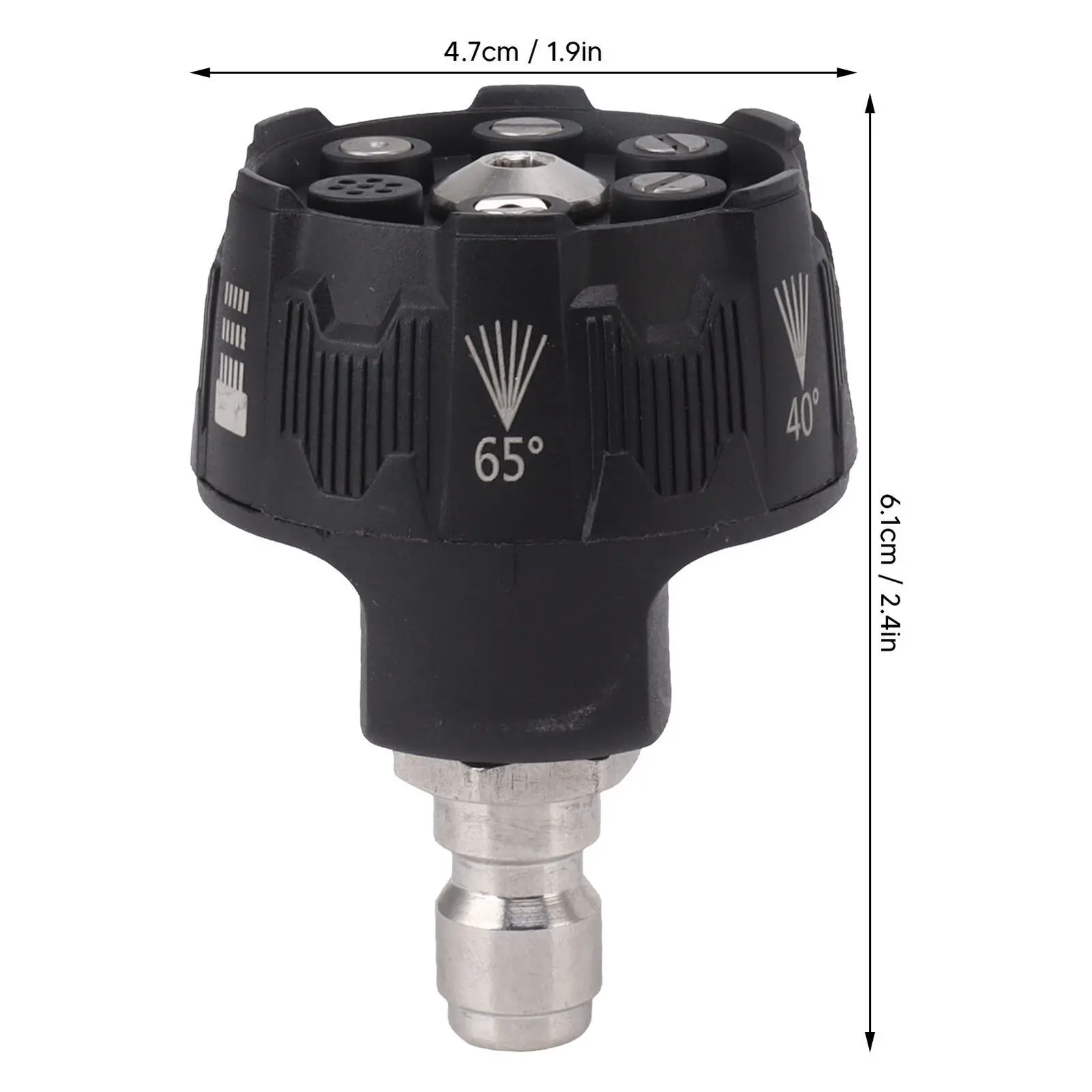 유니버설 4000Psi 고압 세척기 스프레이 노즐 0/15/25/40도 회전 비누 물 분사 팁 불량 청소 문제 해결