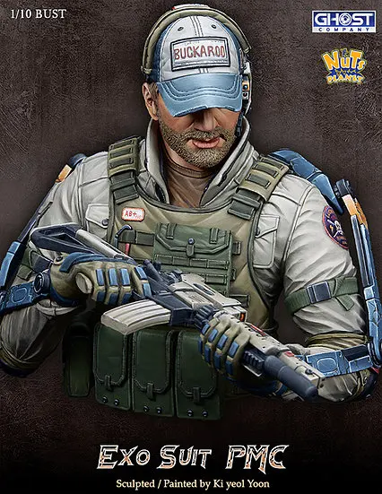 ชุด1/10 EXO Suit รูปปั้นเรซิน PMC ชุดภาพยนต์สมัยใหม่ GK ไม่เคลือบสี