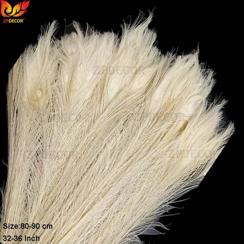 ZPDECOR 32-36Inch/80-90cm Peacock Feathers for Carnival,Decorations Pluma