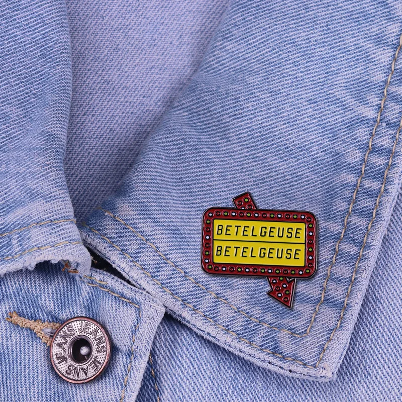 Betelgeuse Indicator Light Badge Pin Halloween Horror Movie Gothic Neon Sign Brooch Jewelry Clothing Backpack Accessories Gift