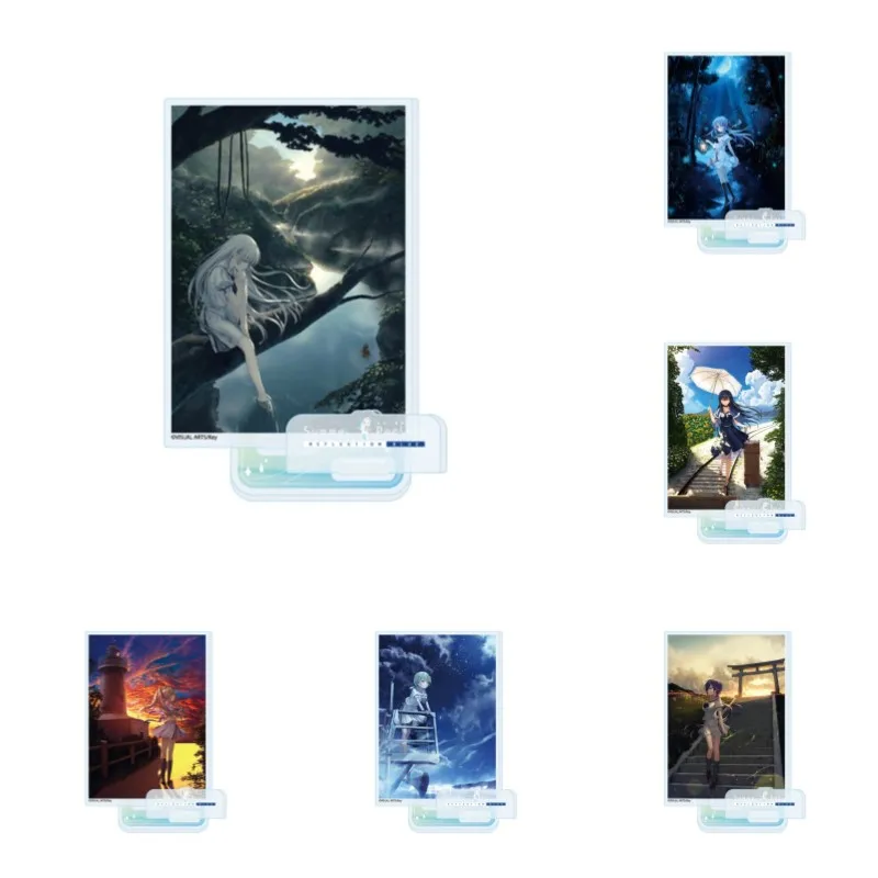 Summer Pockets Anime Game Peripherals Acrylic Standee Clear Vivid Print With Base Tabletop Decoration Collectible Keychain
