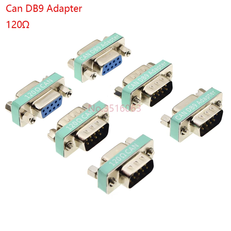 DB9 Male to Female/Female To Female/Male To Male Plug CAN Bus Conversion Serial Port Built-in 120 ohm Terminal Resistance 1%