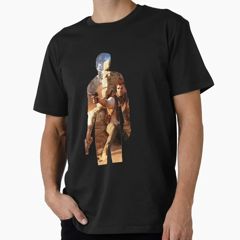 Nathan Drake Adventure Tours Uncharted Gift For Fans Gamer T Shirt Short Sleeve Video game Graphic Clothes All Size Tops S-6XL