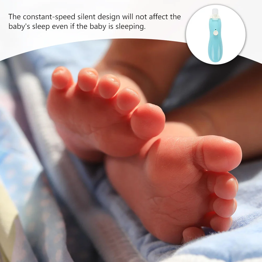 1 Satz elektrischer Nagelschneider für Babys, Kleinkinder, konstante Geschwindigkeit, leises Design, Maniküre-Werkzeug mit LED-Licht 9