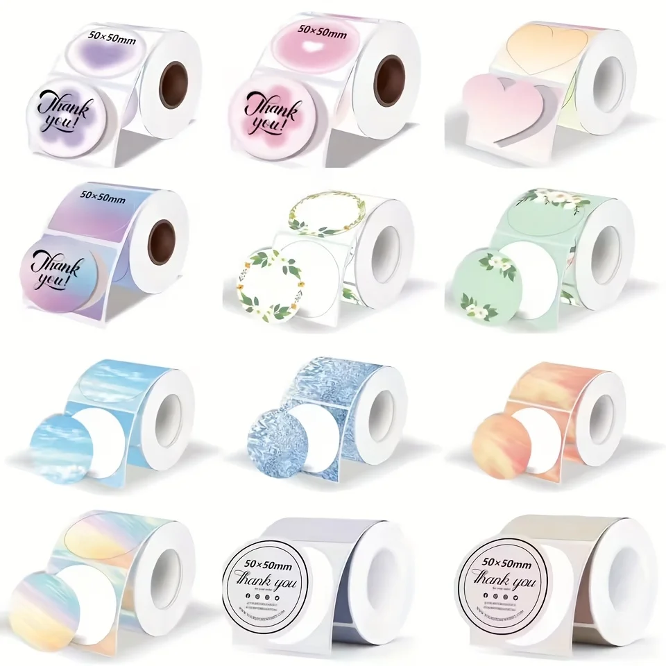 Naklejka na drukarkę etykiet 40 mm Samoprzylepny papier termiczny, kompatybilny z maszyną Phomemo M110 M220 M200 — zdjęcie produktu 6