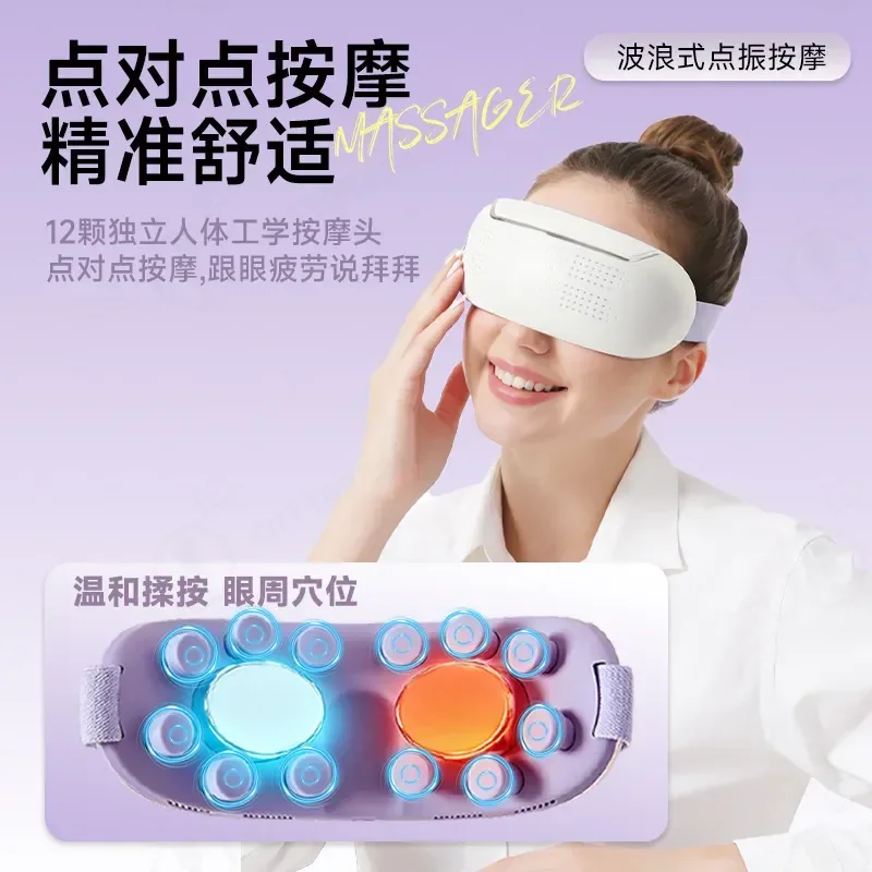 Hot and Cold Eye Massager with Bluetooth Music Eye Care Device for Eye Protection and Relaxation Model Number Included