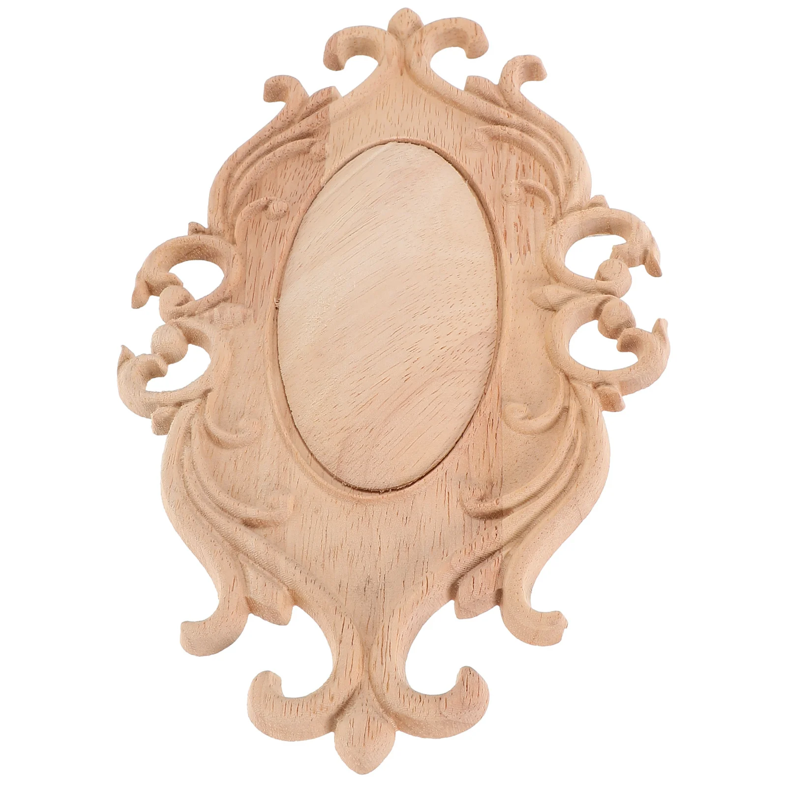 

European Style Solid Wood Carved Applique For Door Cabinet Decor Unfinished Wooden Onlay Diy Home Supplies Furniture
