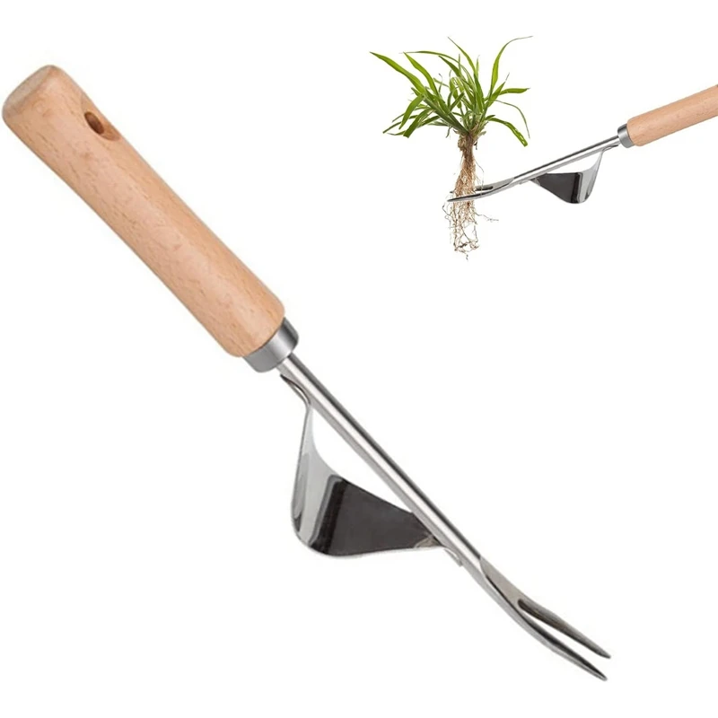 1pc Hand Weeder Tool Weeds Puller Remover Gardening Tool V-shaped Hook Weeder Outdoor Garden Weed Grass Removal Digging Weeding