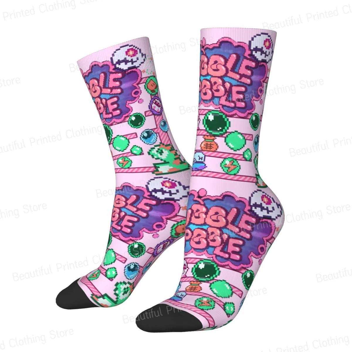 

Bubble Dragon Unisex Four Seasons Socks Hiking Fun printing Socks Street Style Crazy Sock