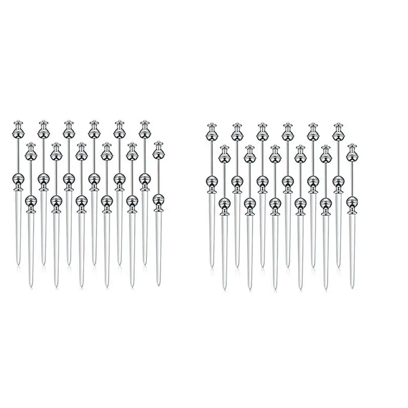A98E-24 Pieces Letter Opener Metal Letter Opener Envelope Opener Knife Beadable Letter Opener( Not Included Beads)