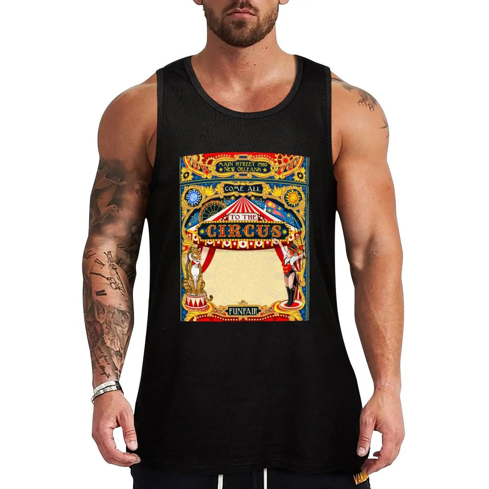 Circus Carnival Invite Poster Tank Top anime top Men's clothing brands