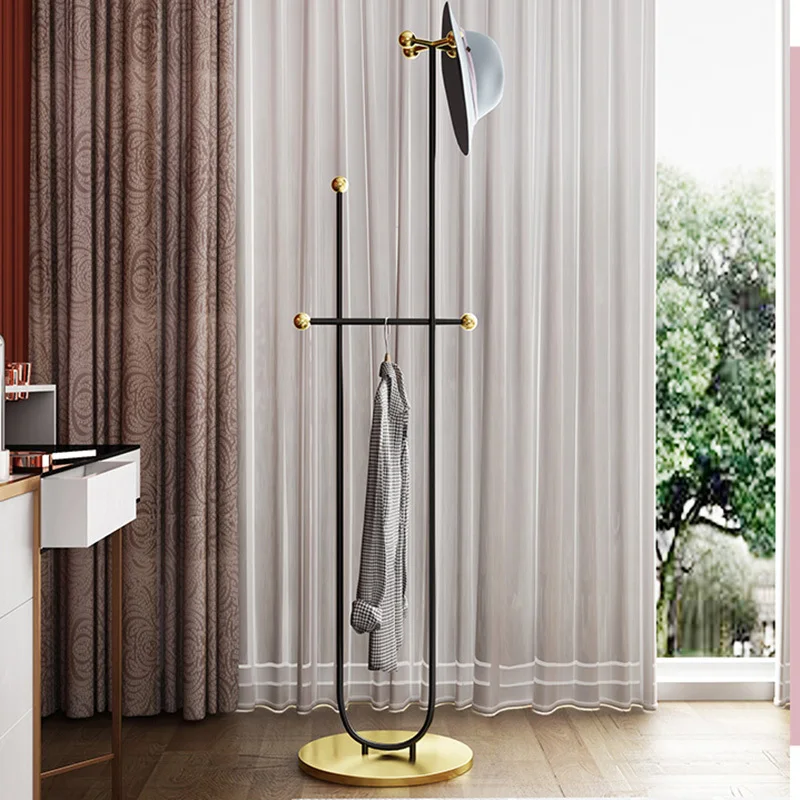 

Floor Metal Clothes Rack Modern Luxury Bedroom Multi-hanger Standing Coat Rack Entrance Bags Hanging Scarpiera House Accessories