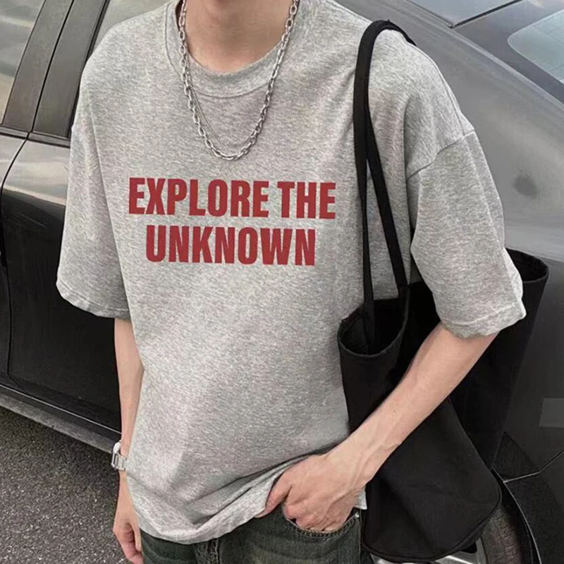

Fashion O-Neck Loose Printed Letter England T-Shirt Men's Clothing 2025 Summer New Casual Pullovers Tops All-match Tee Shirt
