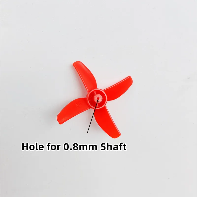 Red Black 30mm Main Blades Props Propellers 4-blade Four-blade Fans R/C Spare Parts For R/C Drone Quadcopter DIY Toys