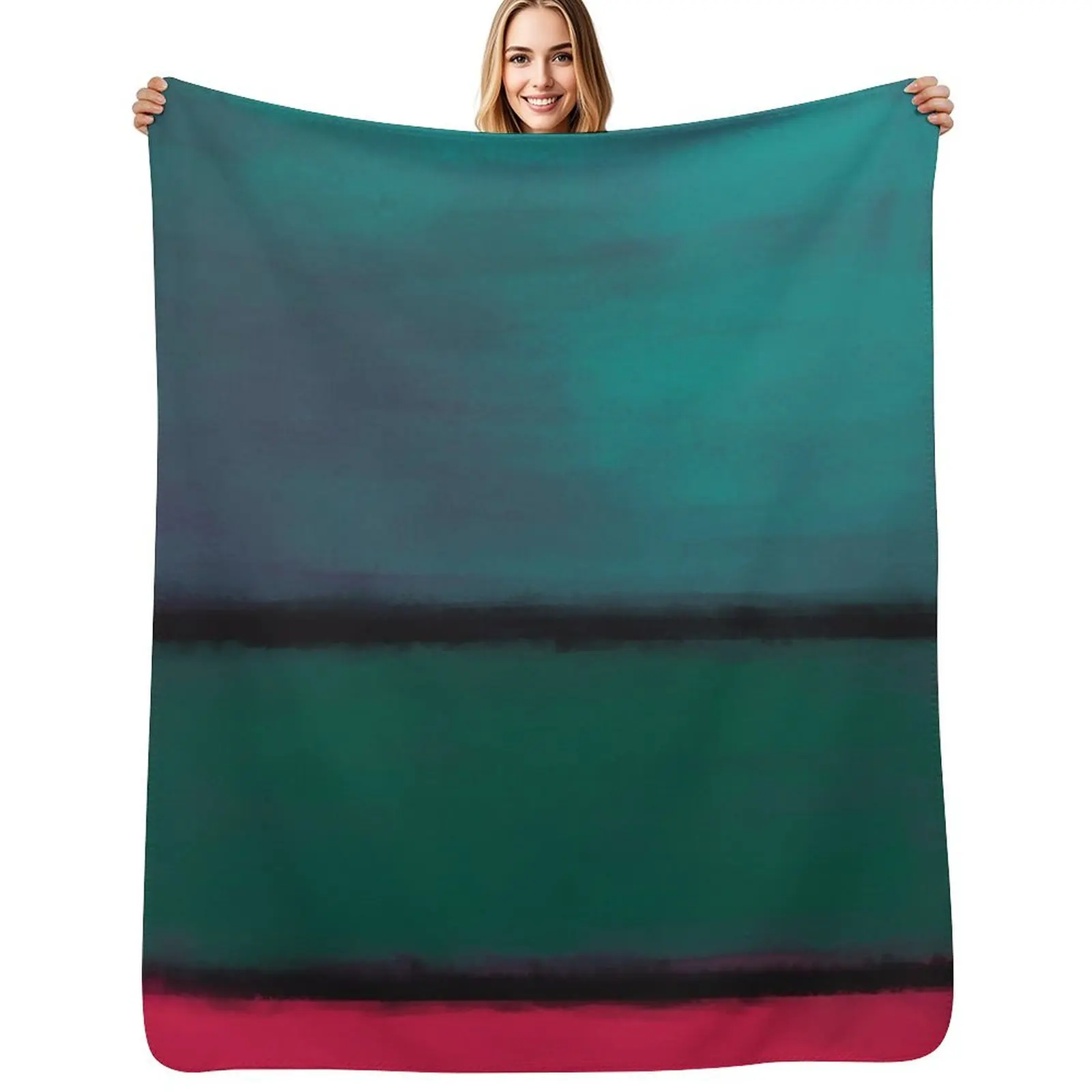 

Rothko Inspired #8 Throw Blanket Durable Warm Blanket for Daily Home Use