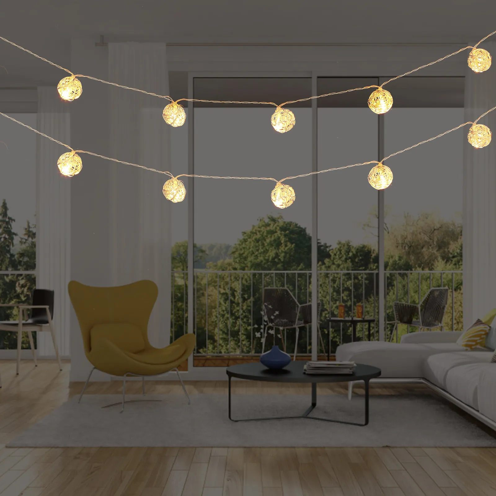 

Diamond Decorative Light String Golden 1.5 Meter 10 Beads Led Lamp For Bedroom Room Decor Festival Party Garden Patio Decoration