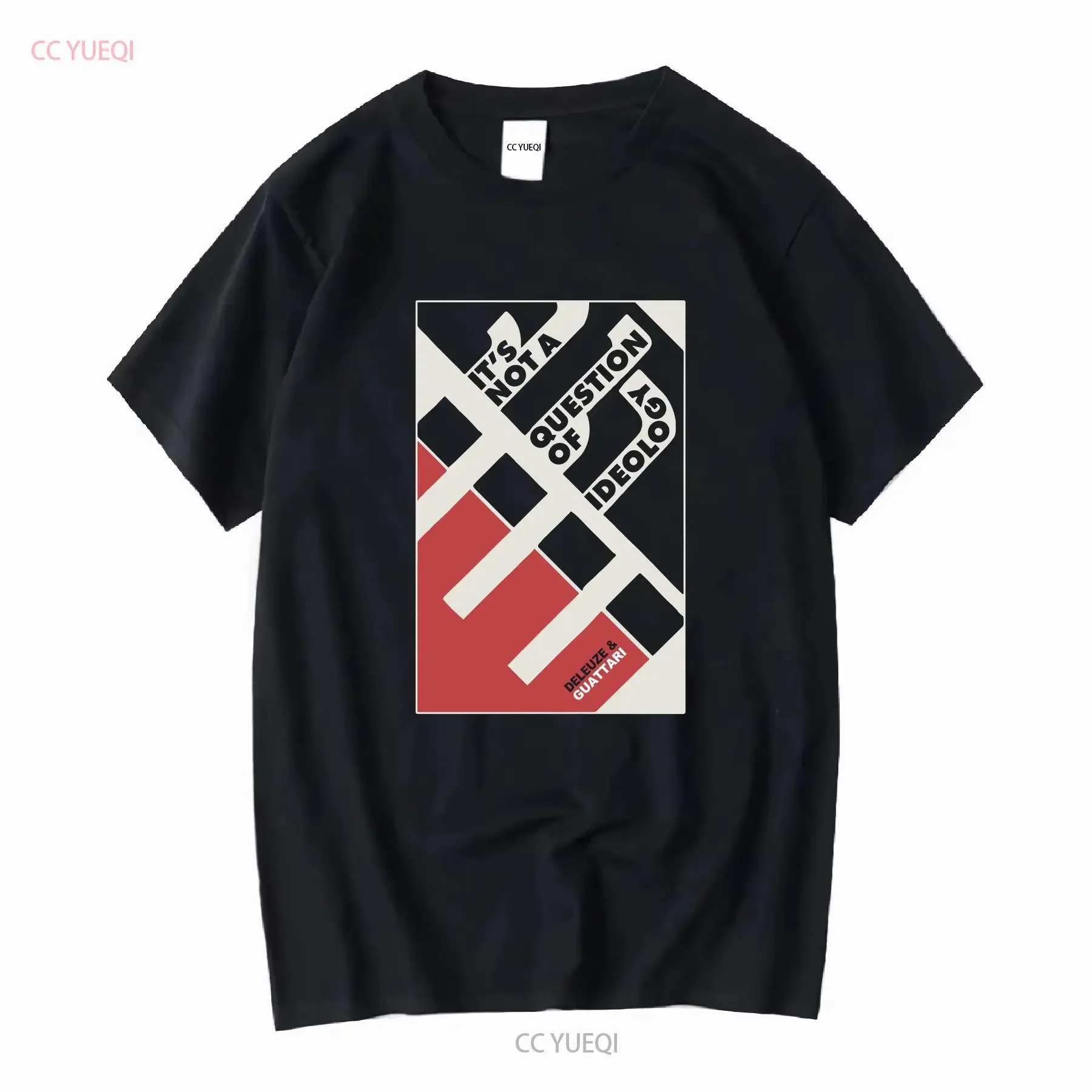 Deleuze y Guattari Anti Ideología Zizek Parodia Filosofía Camiseta manga larga o corta vintage Lavado Estirado Suave