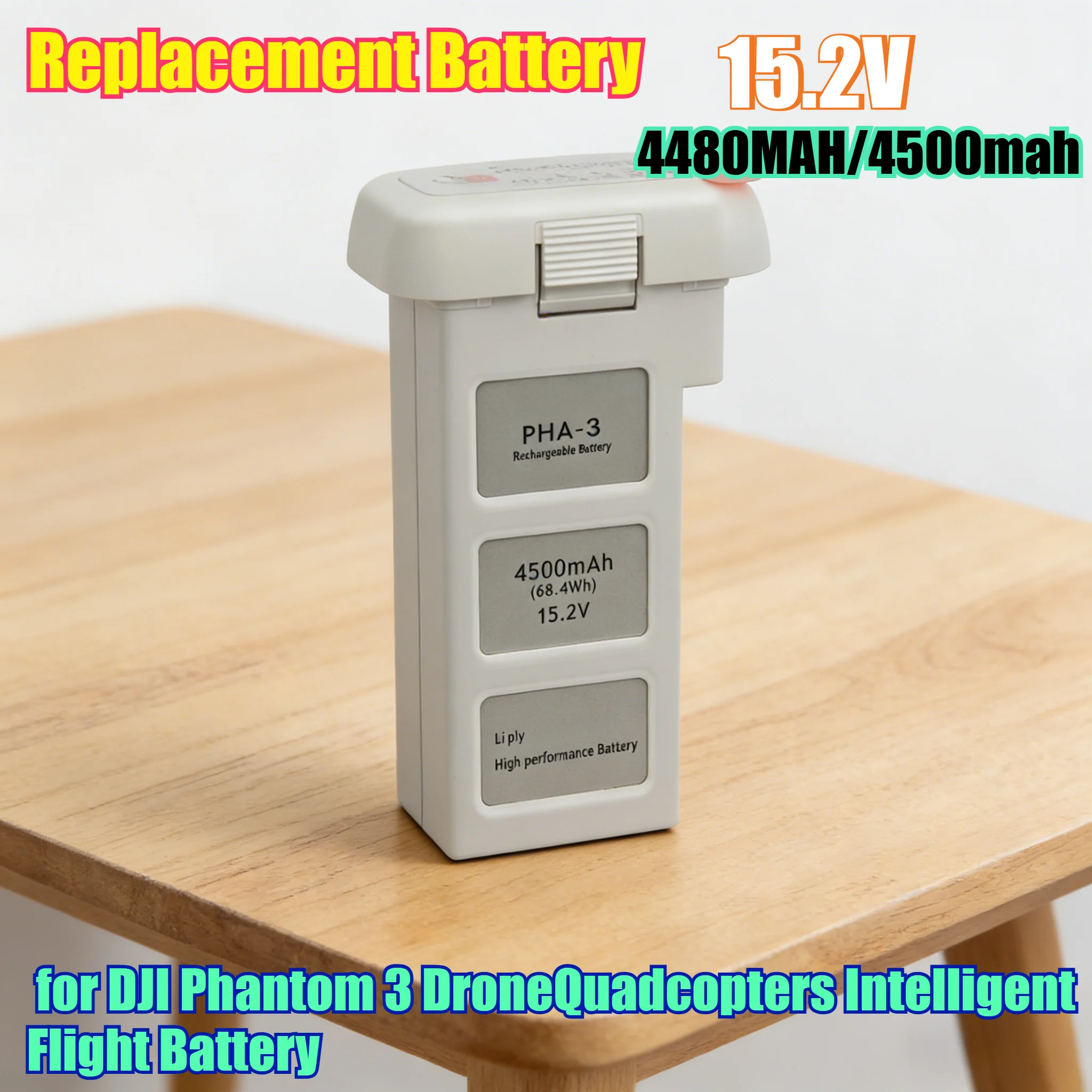 4500mAh 15.2V 68Wh High-Capacity Replacement Battery for DJI Phantom 3 DroneQuadcopters Intelligent Flight Battery with Power