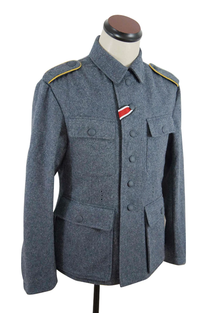 GUWE-003 Wwii Duitse M43 Luftwaffe Blauw Grijs Wol Tuniek