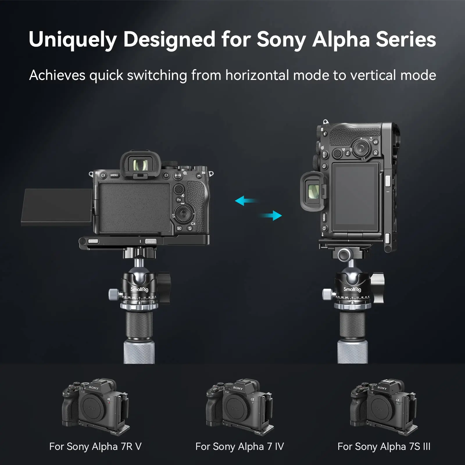 SmallRig Foldable L-Shape Plate For Sony A7R V A7 IV A7S III Arca-Swiss L-bracket Portable Pro Shooting Accessory Gear 3984