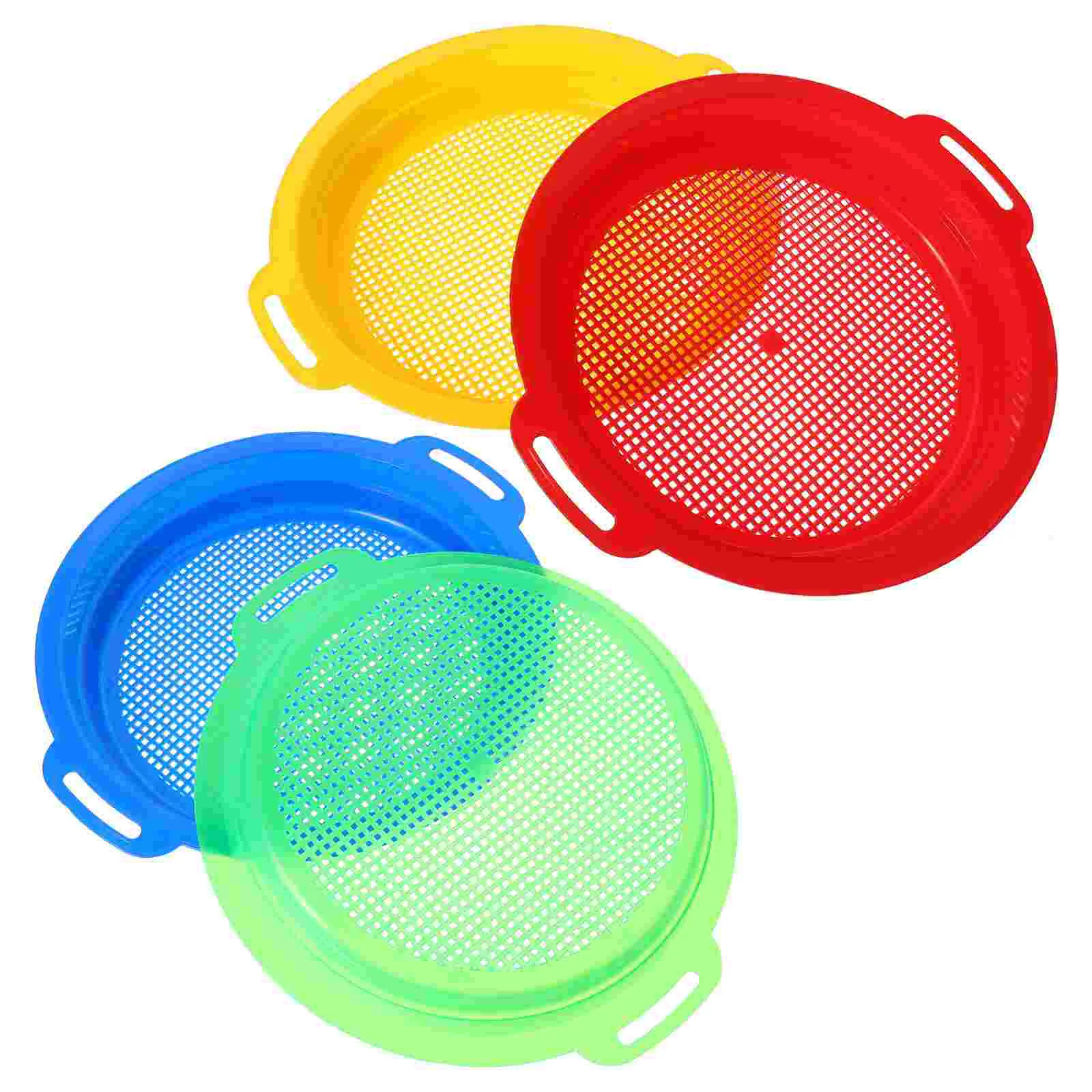 

4 Pcs Mesh Sand Sieve Beach Toys for Garden Pan Sifter Sieves Hand Tools Soil Filter Manual Child