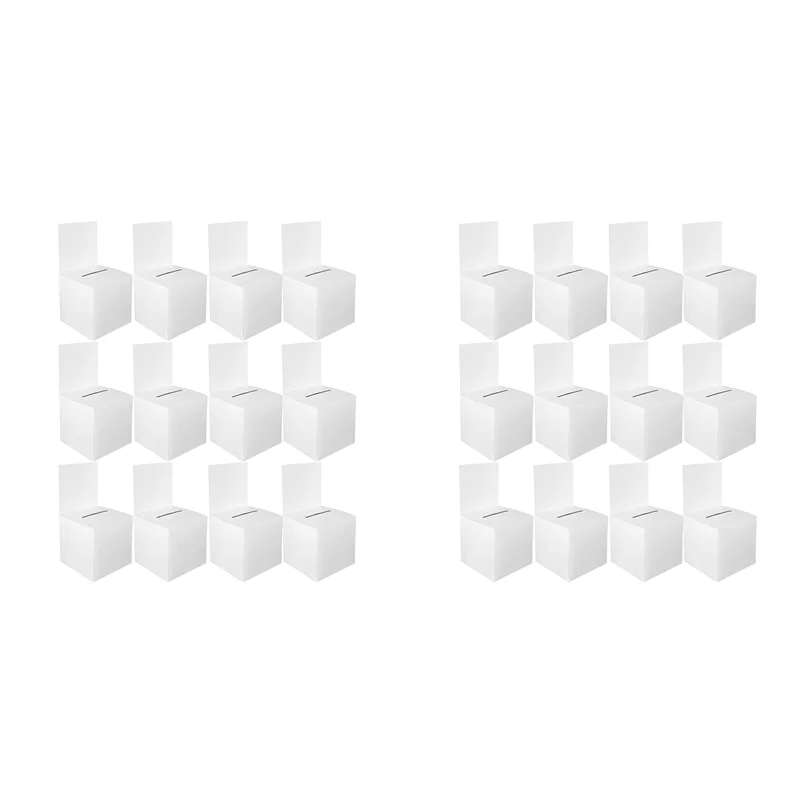 JY-24 pezzi scatola urna per urna scatola urna scatola per donazioni per la raccolta dei fondi, scatola di cartone con slot, 6 x 6 x 6 pollici