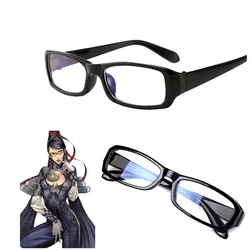 Game Bayonetta Cosplay Glasses Black Eyeglass Frame Retro Protection Eye Flat Mirror Eyewear Unisex Fashion Accessories Prop