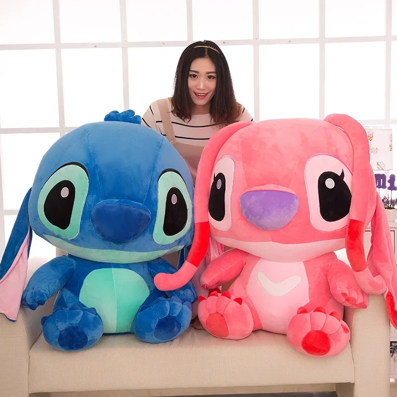 Kawaii Stitch Long Ears Plush Toys Disney Cute Dolls Soft Pillows for Baby Kids Cartoon Lilo Stitch Doll Toys Xmas Birthday Gift