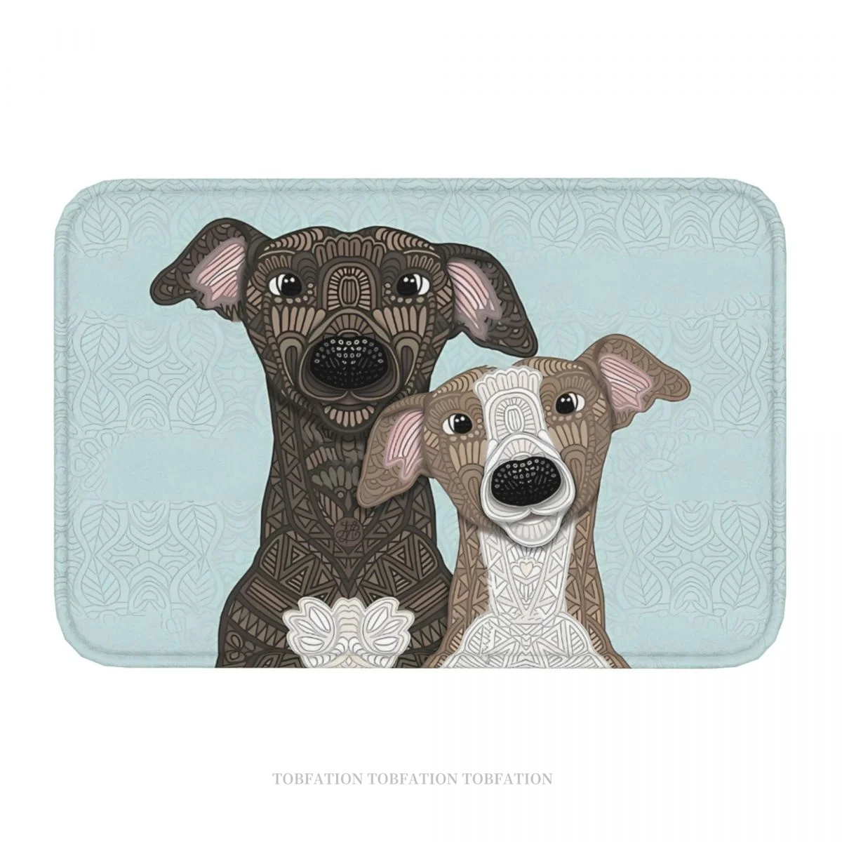 Greyhound Ears Dogs Anti-Slip Doormat Living Room Mat Friend Floor Carpet Entrance Door Rug Home Decorative