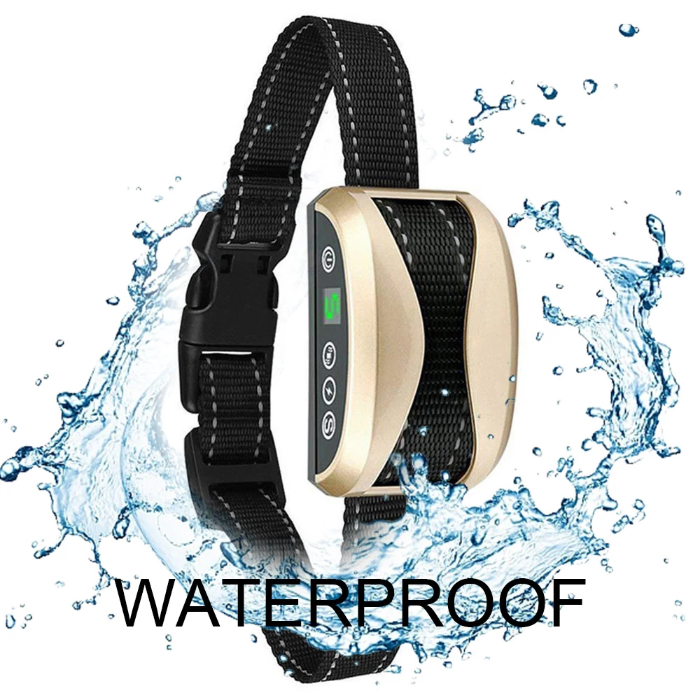 Dog Collar Anti Bark Control Collar Dog Training Accessories Waterproof Rechargeable Anti Barking For Dogs Training Collars view 5
