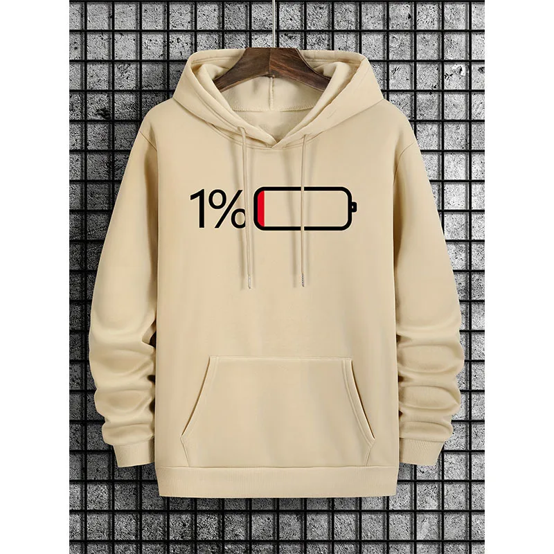 Battery Low Graphic Print Hoodies Men Women Casual Oversized Hoodie Streetwear Hooded Sweatshirts Y2k Pullover Unisex Clothing