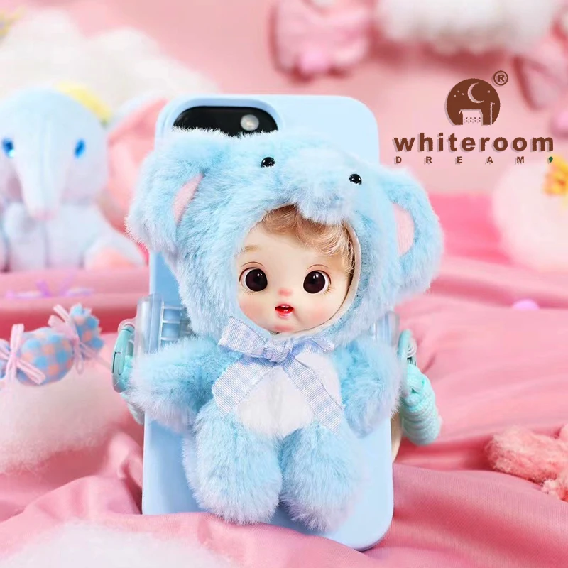 미니 베이비 BJD 인형 휴대 가방 11cm 13cm 귀여운 폰 스트랩 포함 여자아이 인형 액세서리 아플리케 클립 인형 애호가 선물 장난감