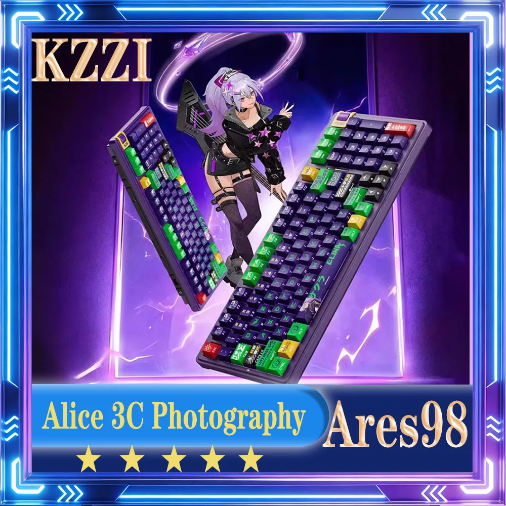 

KZZI Ares98 Magnetic Axis Mechanical Keyboard GASKET 8k Low Latency Esports Keyboard for Csgo FPS RGB PC Office Accessories