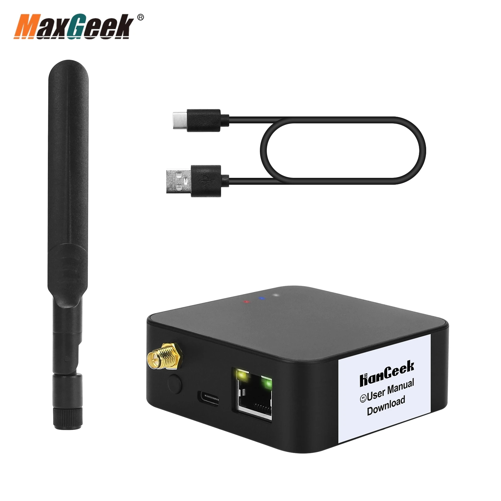 HamGeek HMG-01 Plus POE Black Universal ZigBee Gateway ZigBee Coordinator without USB Data Cable