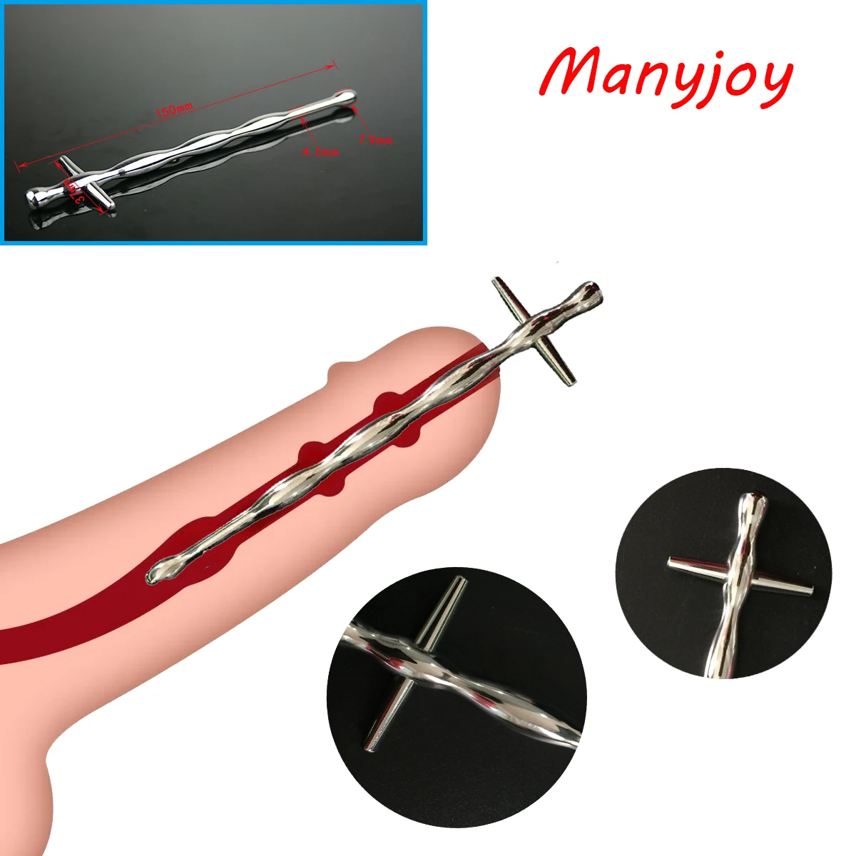 2025 Baru Stainless Steel Uretra Suara Dilator Penis Pria Plug Cross Uretra Kateter Stimulator Mainan Seks Dewasa untuk Pria Gay