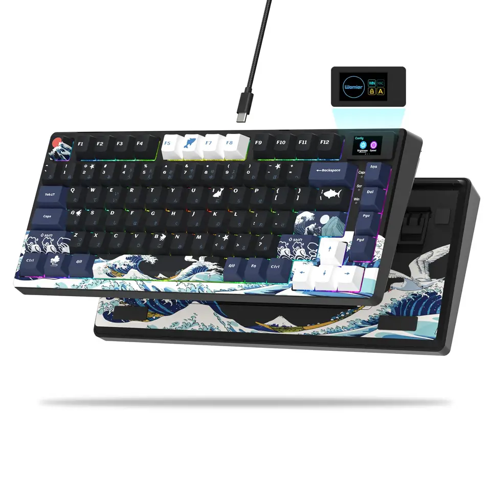 Womier S-K80 75% キーボードカラー OLED ディスプレイメカニカル