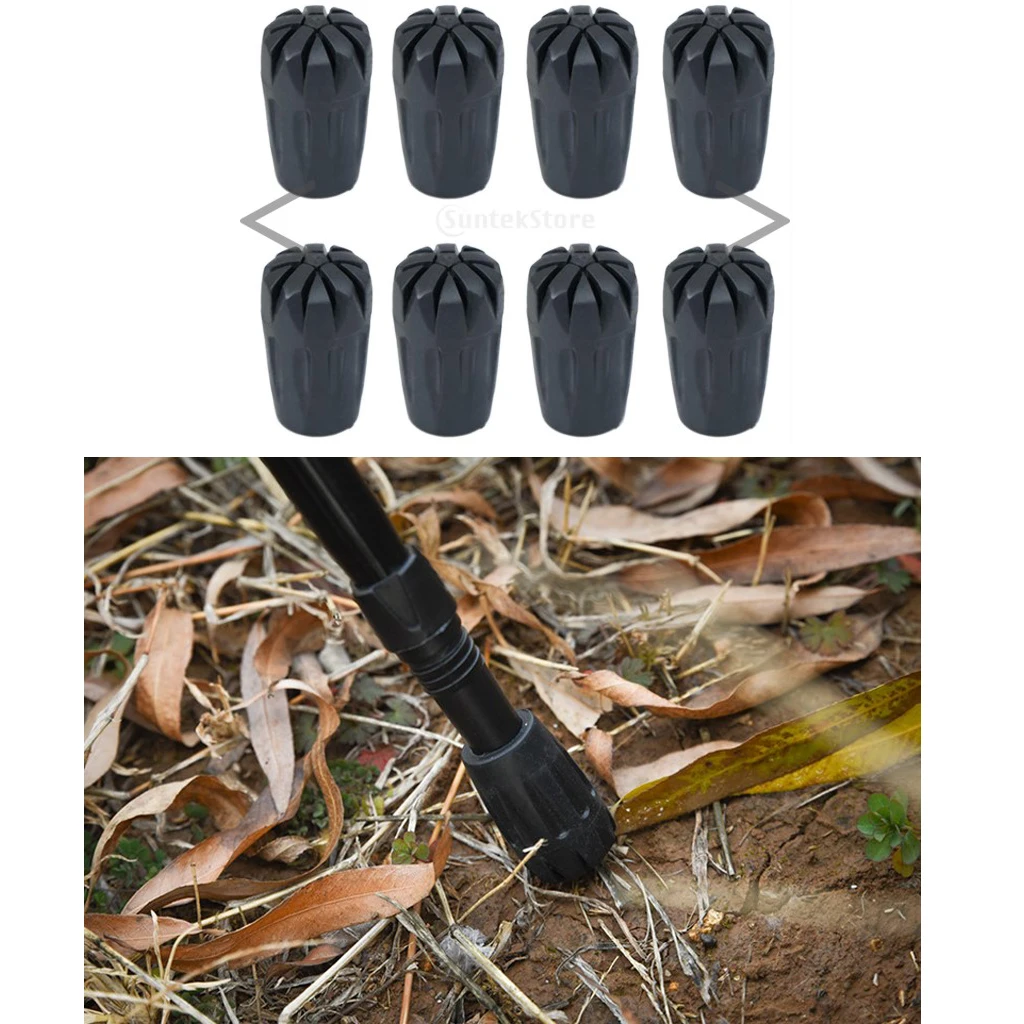 Резиновые наконечники для походной трости, сменная торцевая крышка для треккинговой палки, защитная крышка для снаряжения для скалолазания по тропу