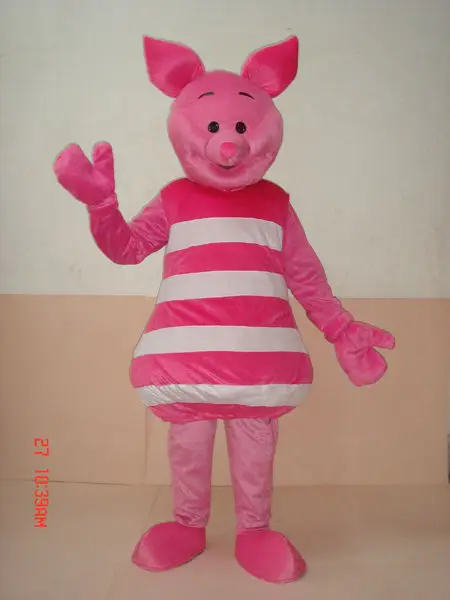 Disfraz de Mascota de cerdo rosa para adultos, traje de cuerpo completo de Halloween y Navidad, nuevo