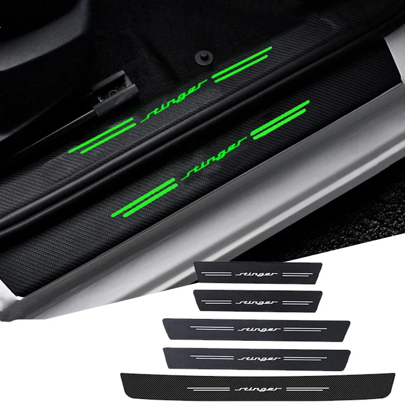 For KIA Stinger Logo Emblem Threshold Sill Anti Scratch Tape Car Door Sill Protective Strip Stickers Luminous Decoration Decals view 2